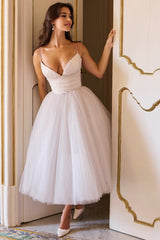 Countess French Dove Tulle Midi Dress