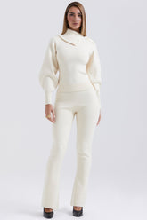 Nereida Cream Cashmere Blend Trousers