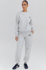 Haze Light Grey Marl Crew Neck Sweatshirt