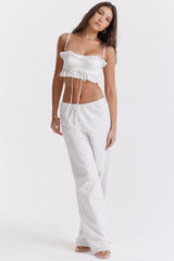 Frankie White Broderie Anglais Trousers