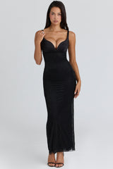 Ari Black Hand Beaded Embellished Maxi Dress - Limited Edition