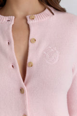 Emblem Pink Cashmere + Wool Cardigan