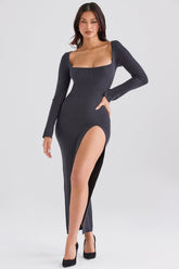 Tolani Charcoal Cashmere Knit Maxi Dress