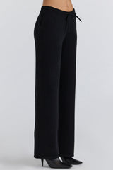 Chelsea Black Cashmere + Wool Trousers