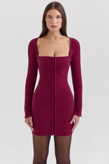 Selene Berry Bodycon Mini Dress