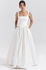Lillianna Ivory Italian Satin Corset Bridal Gown