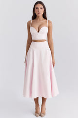 Rita Ballerina Pink A-Line Midi Skirt
