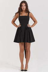 Florianne Black Bow Mini Dress