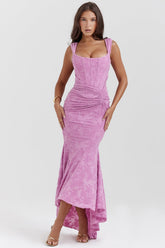 Cesca Rose Pink Floral Maxi Dress