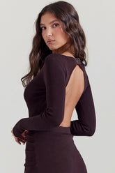 Inoe Espresso Open Back Bodysuit