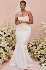 Ines Ivory Strapless Corset Bridal Gown - Limited Edition