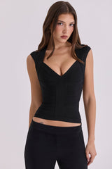 The Icon Black Bandage Top
