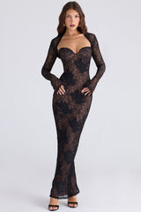 Lucienne Black Lace Maxi Dress - Limited Edition