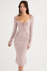 Ophelia Crystal Cutout Midi Dress
