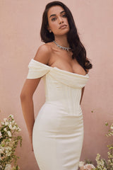 Antoinette Ivory Corset Off Shoulder Bridal Gown - Limited Edition