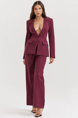 Rivi Wine Straight Leg Trousers