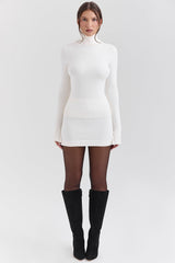 Asher Ivory Cashmere Mini Skirt