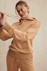 Jionni Camel Cashmere Blend Hoodie