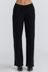 Chelsea Black Cashmere + Wool Trousers