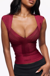 The Icon Wine Bandage Top