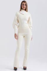 Adelita Cream Cashmere Blend Sweater
