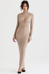 Giovanna Stone Floral Lace Maxi Dress