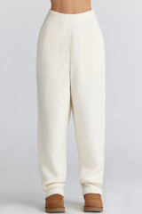 Geena Ivory Wool Boucle Knit Trousers