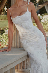 Naeva White Hand Beaded Embellished Bridal Gown