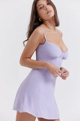 Christiana Lavender Mini Dress