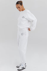 Coast White Fleece Back Jogging Trousers
