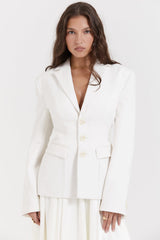 Sariah Ivory Contour Tailored Blazer