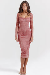 Seraphina Pink Print Corset Dress