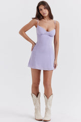 Christiana Lavender Mini Dress