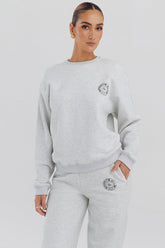 Haze Light Grey Marl Crew Neck Sweatshirt
