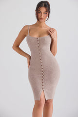 Teva Beige Cashmere Knit Midi Dress