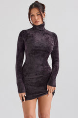 Taya Charcoal Chenille Mini Dress