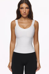 The OG True White Scoop Neck Bandage Top