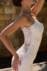 Serenella White Broderie Anglaise Lace Midi Dress