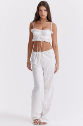 Frankie White Broderie Anglais Trousers