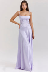Anabella Orchid Lace Up Maxi Dress