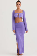 Amalfi Violet Cutout Maxi Skirt