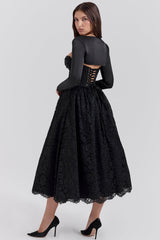 Duchess Black Lace Corset, Skirt and Bolero