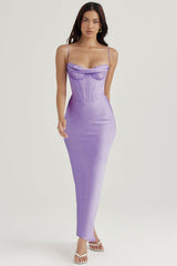 Charmaine Lavender Corset Maxi Dress