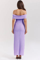 Micah Orchid Ladder Knit Maxi Dress