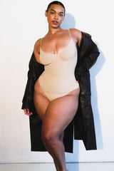 Sculpting Thong Bodysuit Almond
