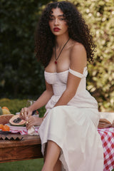 Elia White Broderie Anglaise Midi Sundress