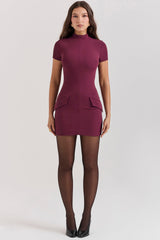 Alia Mulberry Mini Dress
