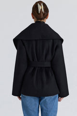 James Black Wool Shawl Collar Jacket