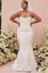 Ines Ivory Strapless Corset Bridal Gown - Limited Edition