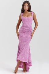 Cesca Rose Pink Floral Maxi Dress